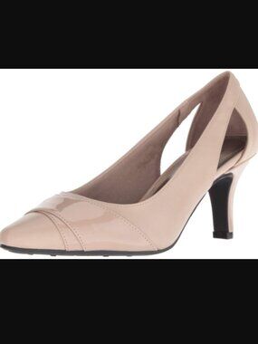 LifeStride Kathy Mid-Heel Kitten Heel Pump Taupe Size 7.5 NWOT